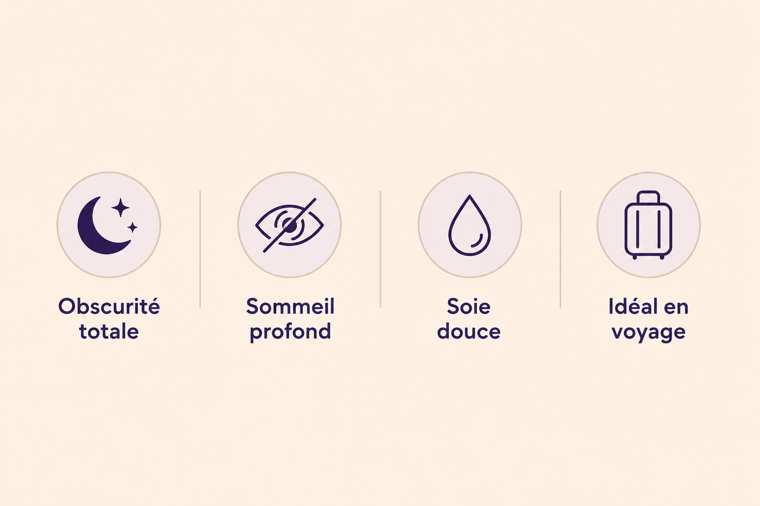 Masque de Sommeil Somna – Soie Douce, Blocage Total de la Lumière